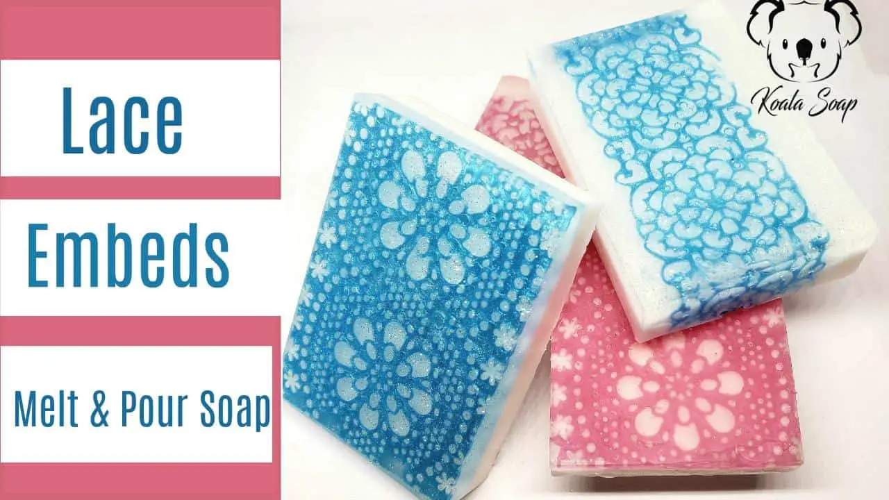 melt and pour lace embed soap
