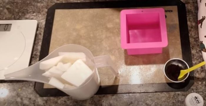 Measure the Melt and Pour soap base