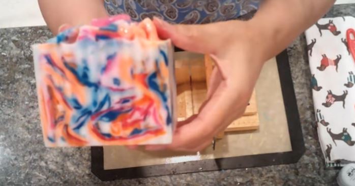 cutting carnival melt and pour soap design