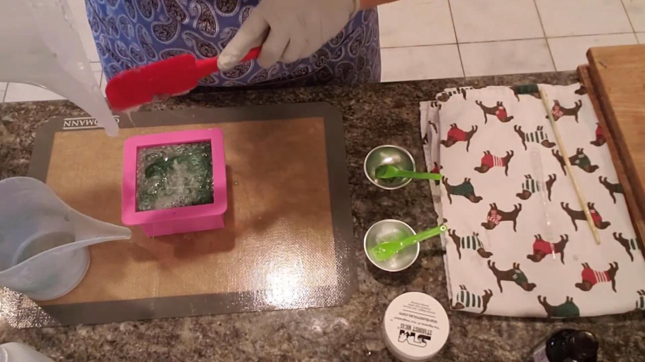 Swirling the soap with a hanger swirl tool