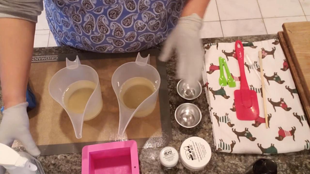 Two cups of melted soap base