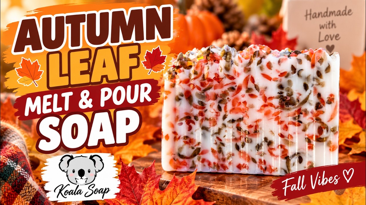 Autumn Confetti Melt and Pour Soap with Red and Brown Shreds