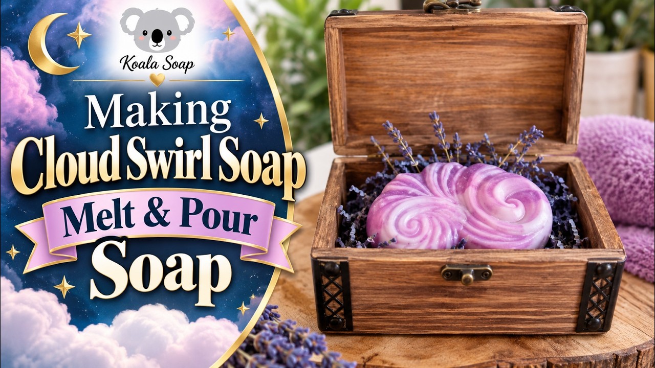 Black Cherry Cloud Wave Swirl Melt and Pour Soap with Goat Milk