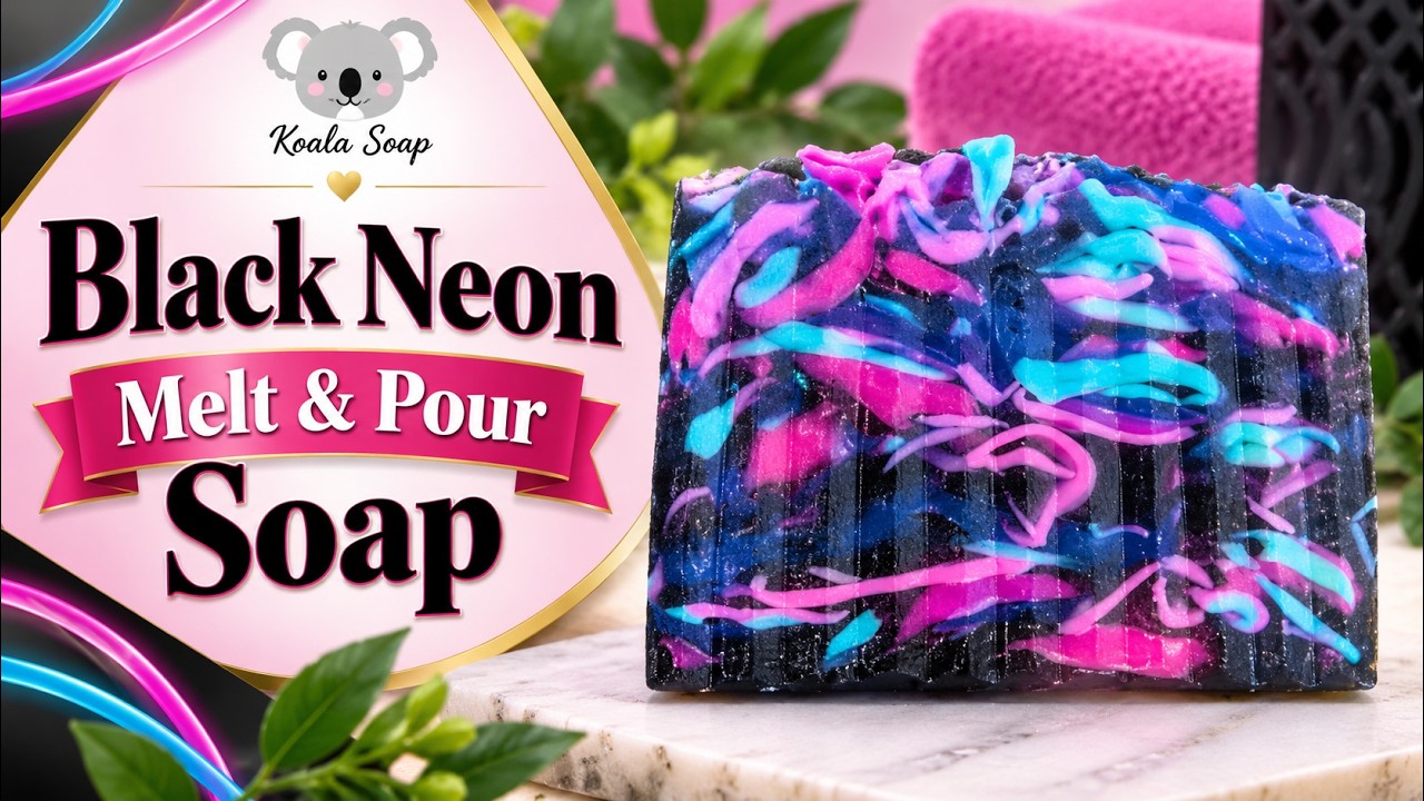 Black Neon Melt and Pour Soap Tutorial – Bold Colors with Striking Contrast