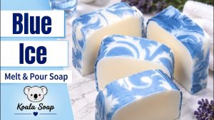 Blue Ice Melt and Pour Soap with an Impression Mat
