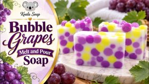 Bubble Grape Melt and Pour Soap with Neon Ball Embeds