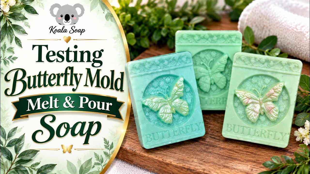 Butterfly Melt and Pour Soap: Silicone Mold Test and Mica Painting