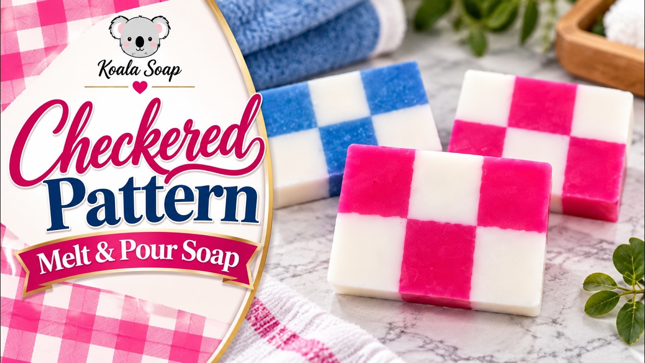 Checkered Melt and Pour Soap: Easy Checkerboard Soap Design
