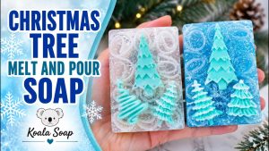 Festive Christmas Tree Melt and Pour Soap Tutorial