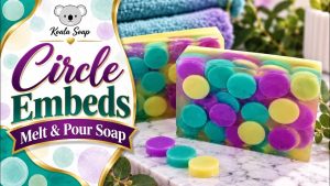 Circle Embed Melt and Pour Soap with Avocado Butter Base