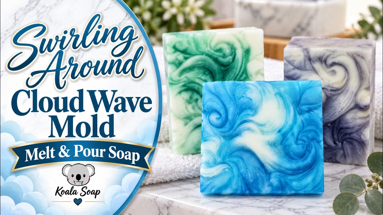 Cloud Wave Silicone Mold Melt and Pour Soap: Easy Swirl