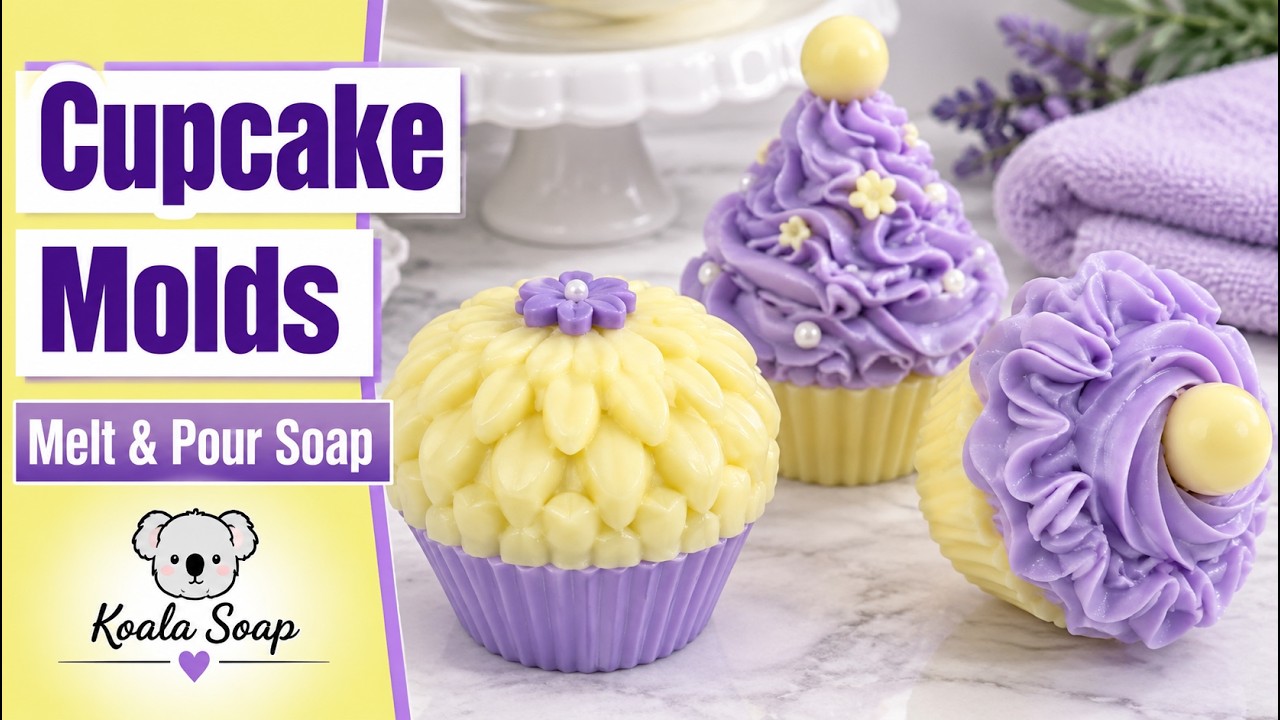 Cupcake Melt and Pour Soap 3 Ways