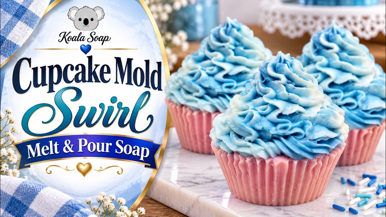 Cupcake Swirl Melt and Pour Soap: Swirled Soap Frosting