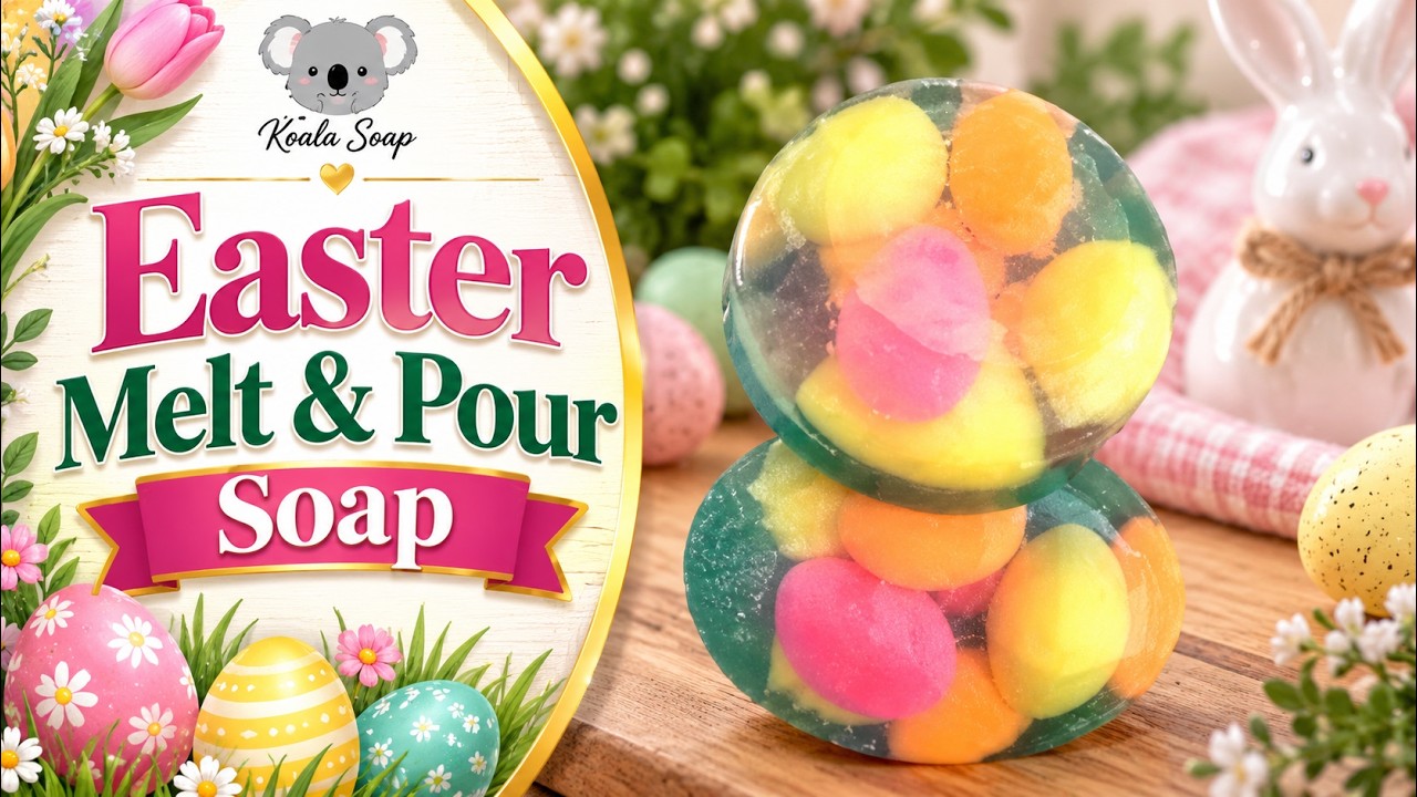 Easter Egg Melt and Pour Soap with Clear Embed Layers