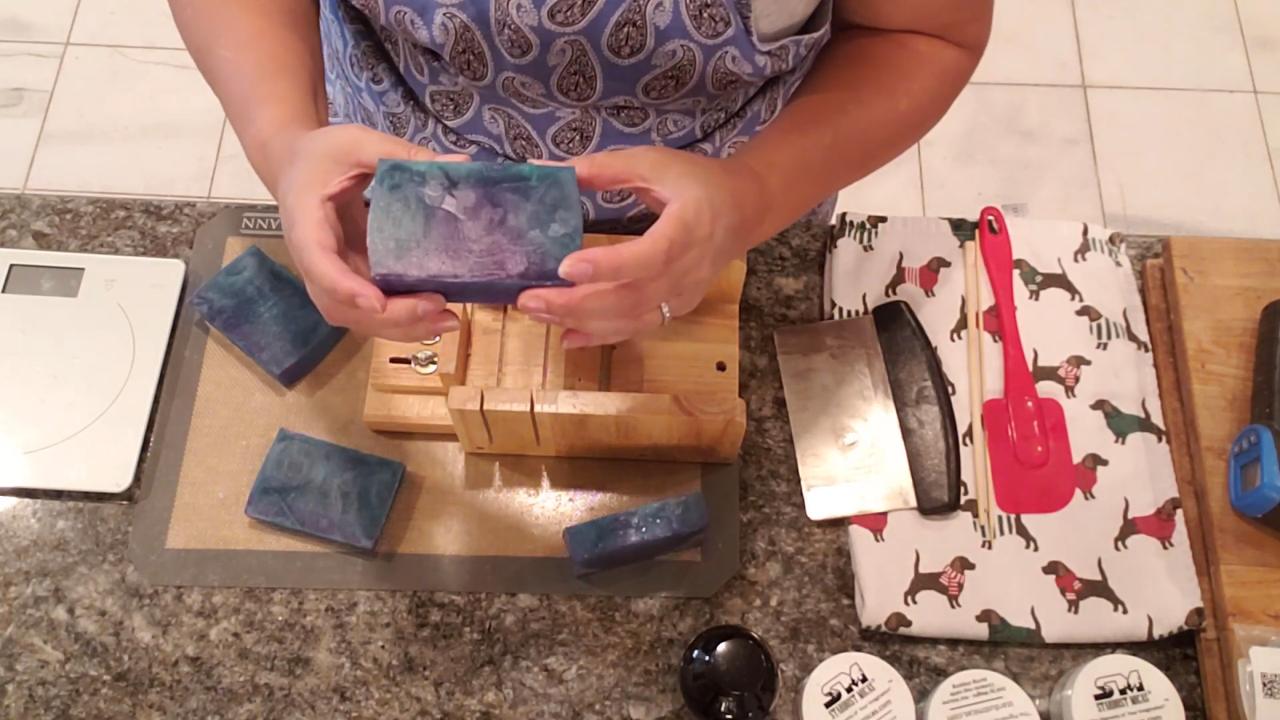 Finished Evil Queen melt and pour soap bar
