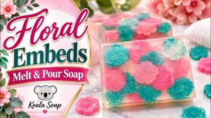 Floral Embed Melt and Pour Soap: Flowers in Crystal Clear Soap