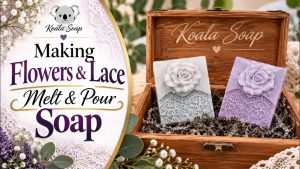 Flower and Lace Melt and Pour Soap with a Fondant Mat