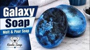 Galaxy Melt and Pour Soap with Charcoal and Bio Glitter