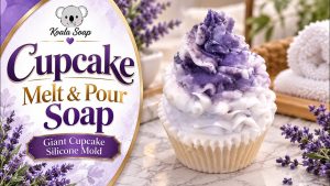 Giant Cupcake Melt and Pour Soap with a Silicone Cupcake Mold