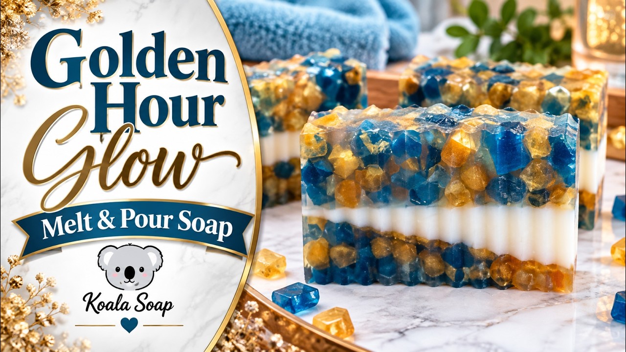 Golden Hour Glow Melt and Pour Soap Tutorial
