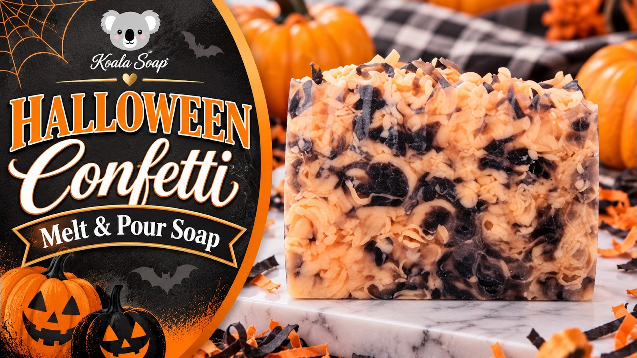 Halloween Confetti Melt and Pour Soap Tutorial