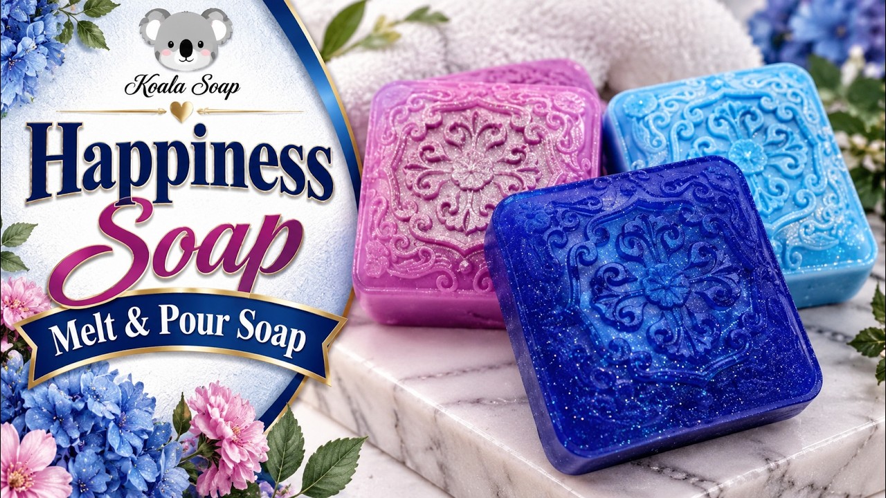 Happiness Melt and Pour Soap: 2 Ways to Use Bio Glitter