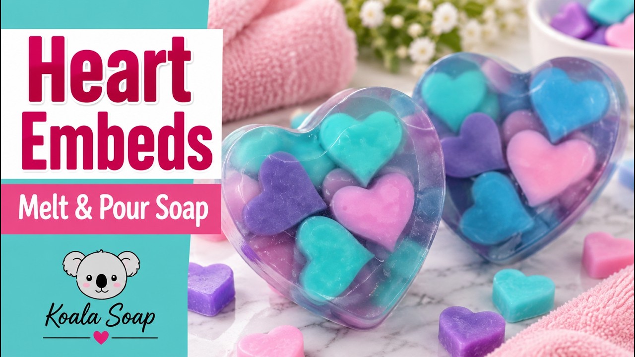 Heart Embed Melt and Pour Soap for Valentine's Day
