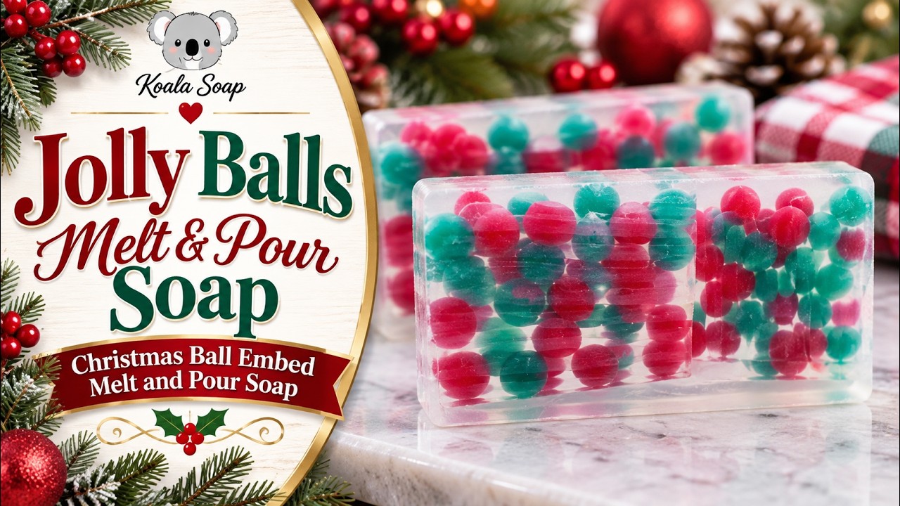 Holiday Balls Melt and Pour Soap Tutorial – Festive DIY Christmas Soap Project