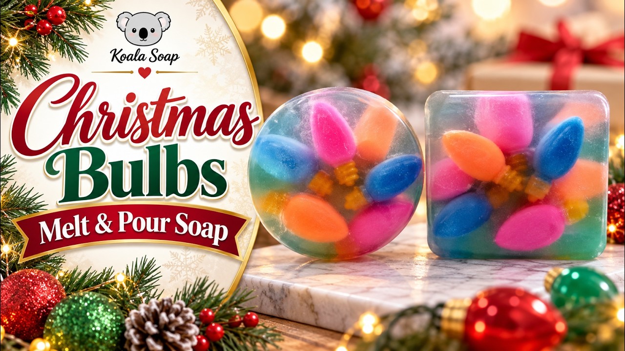 Holiday Bulb Melt and Pour Soap Tutorial – Easy Festive Embed Soap