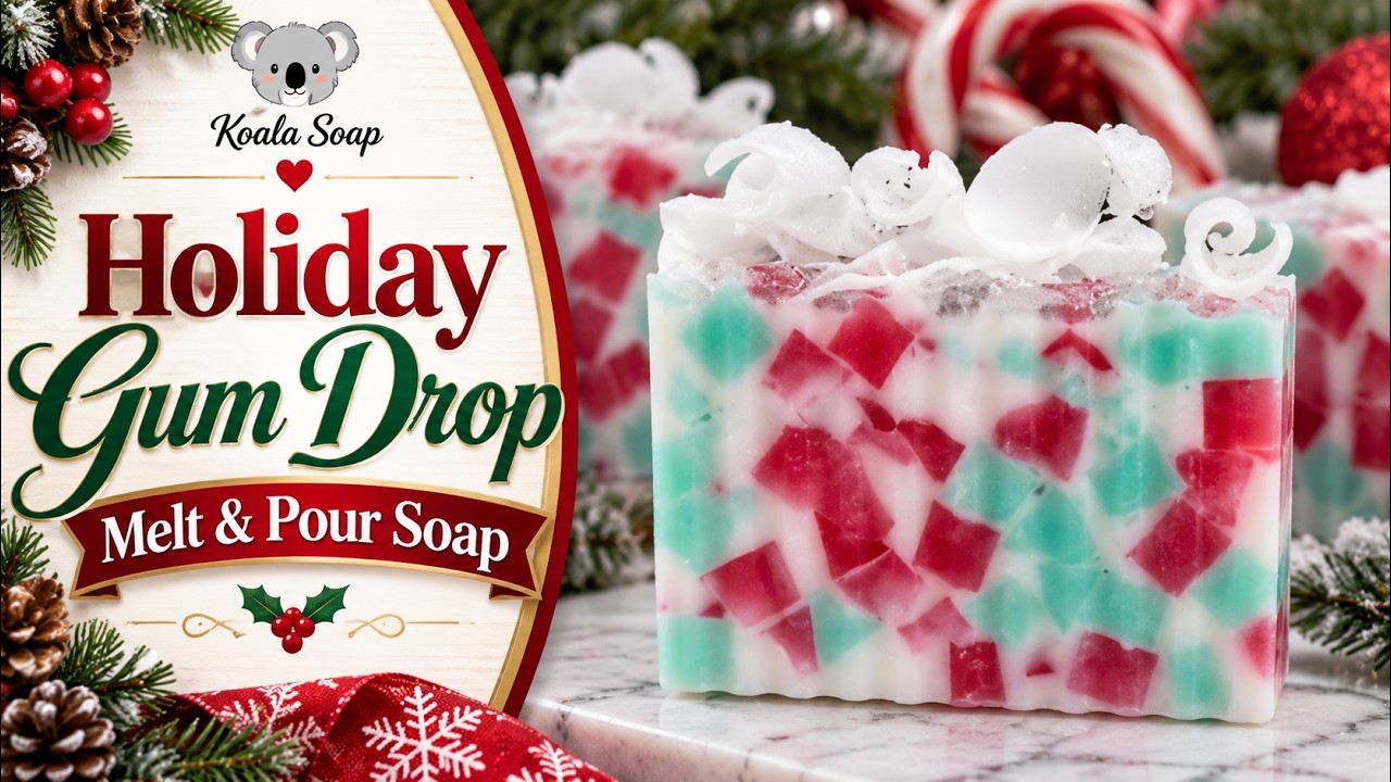 Holiday Gum Drop Melt and Pour Soap Tutorial