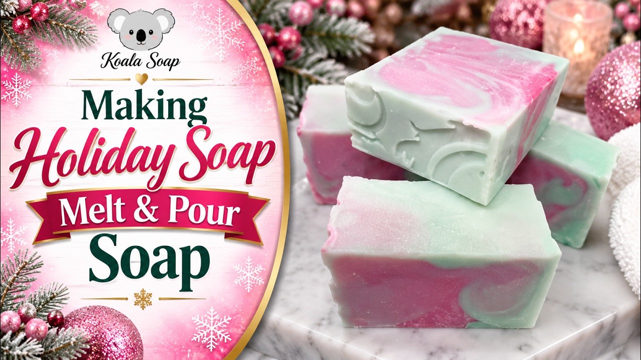 Holiday Impression Mat Melt and Pour Soap in a Mini Loaf Mold