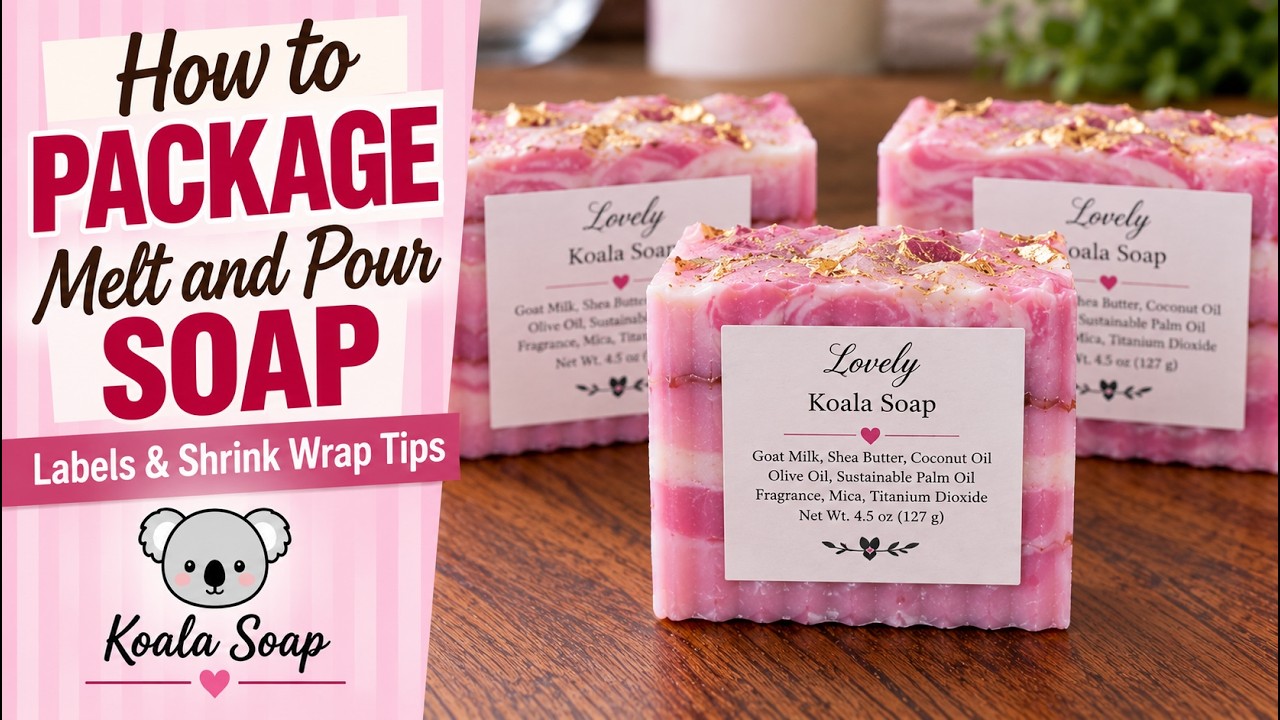 How to Package Melt and Pour Soap with Shrink Wrap and Labels