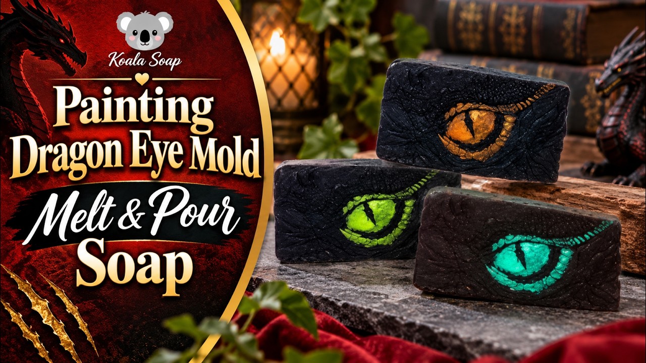 How to Paint Melt and Pour Soap with Mica (Dragon Eye Soap)