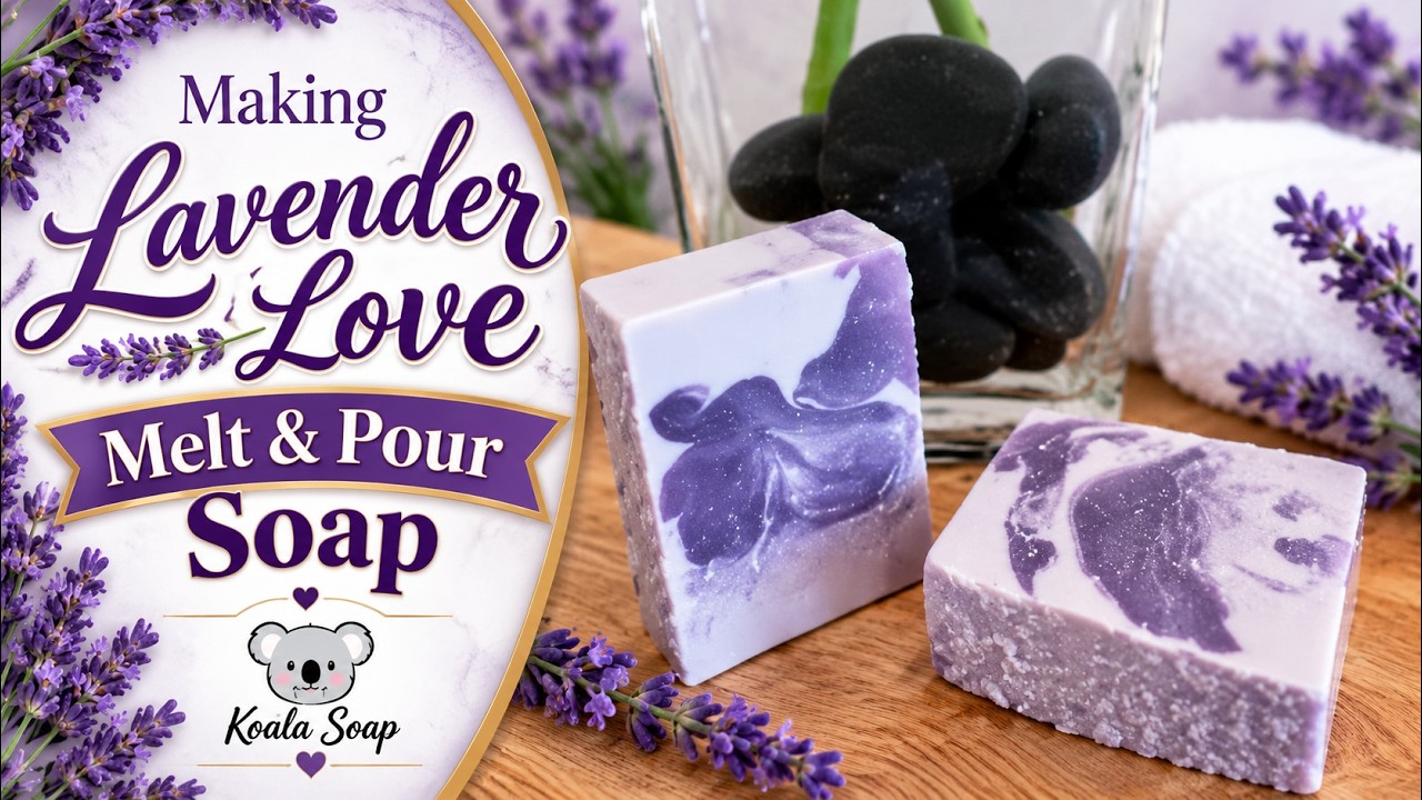 Lavender Love Melt and Pour Soap with a Fondant Mat