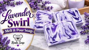 Lavender Swirl Melt and Pour Soap: Easy 2 Color Swirl