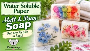 Making melt and pour soap with water soluble paper