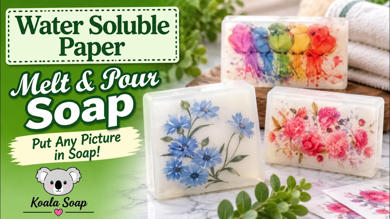 Making melt and pour soap with water soluble paper
