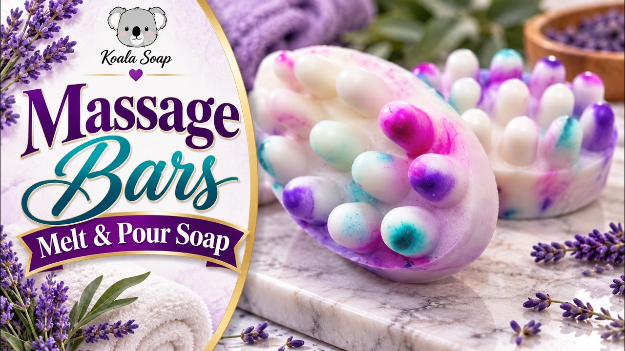 Massage Bar Melt and Pour Soap: Easy Shea Butter Massage Bars