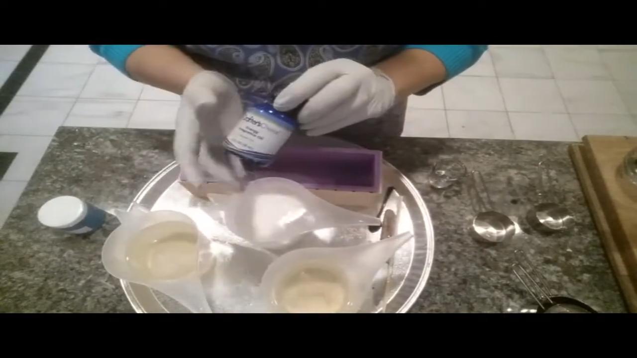 Melted clear and goat milk soap bases