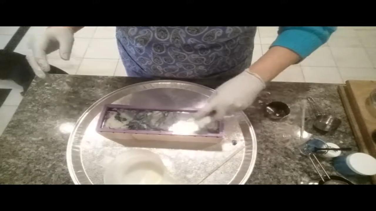Pouring a yellow moon swirl on top