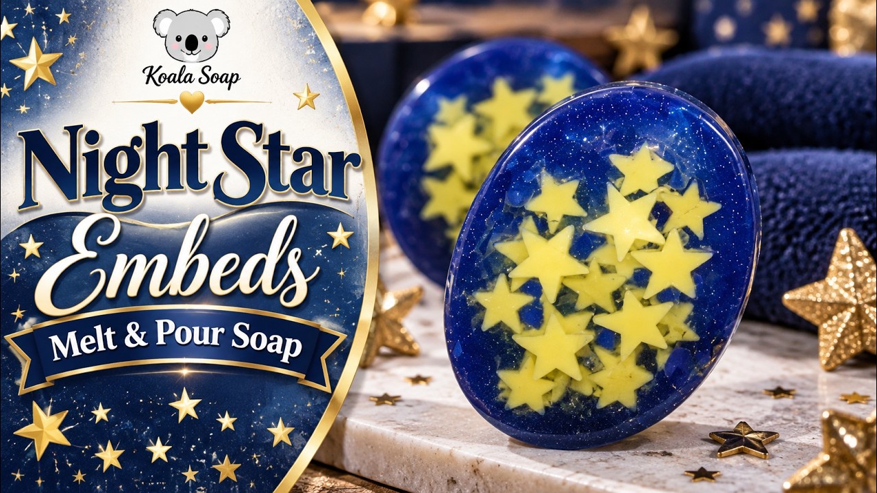 Night Star Melt and Pour Soap: Star Embeds in Clear Soap
