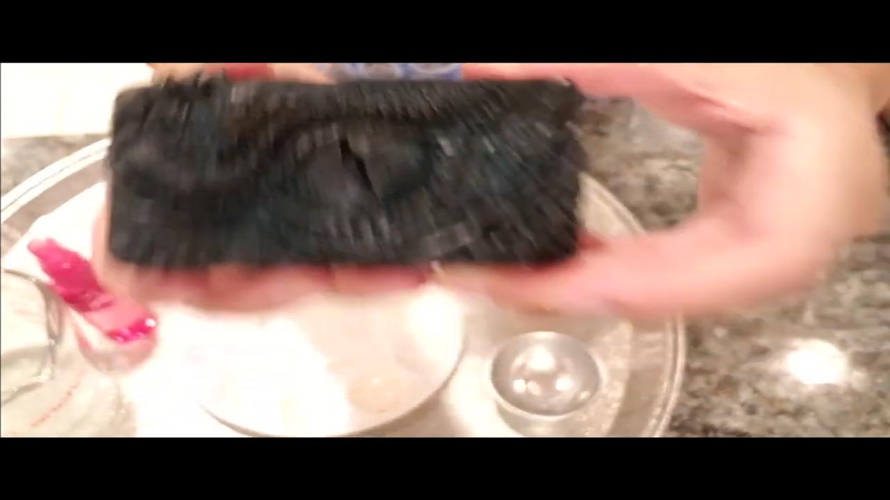 Unmolded black dragon eye soap
