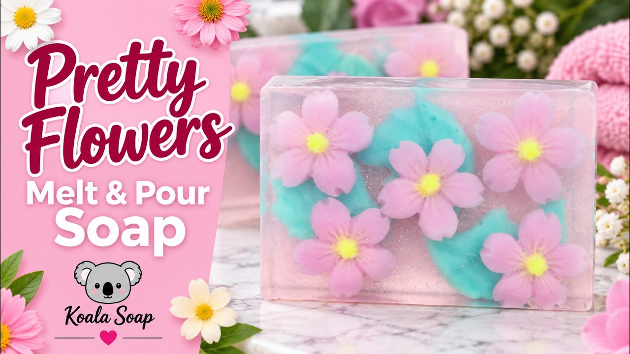 Pretty Flowers Melt and Pour Soap Tutorial: How to Create Elegant Floral Embeds in Soap