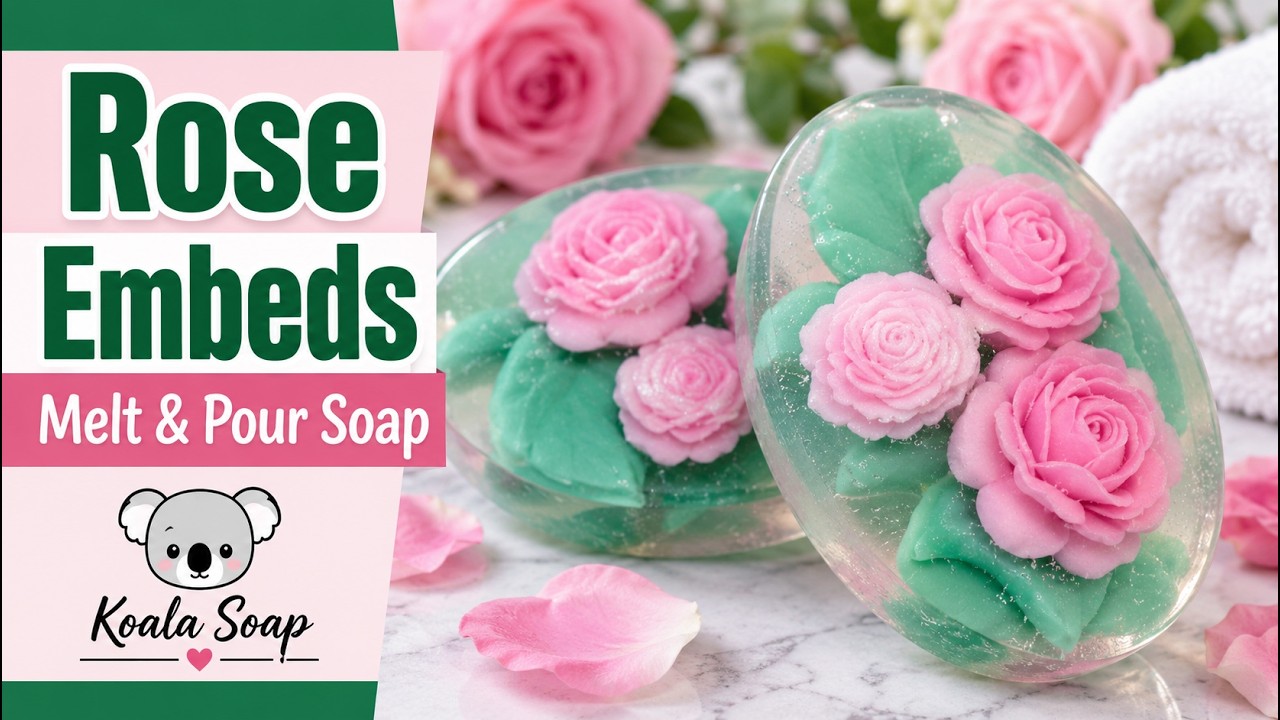 Rose Embed Melt and Pour Soap in Clear Base
