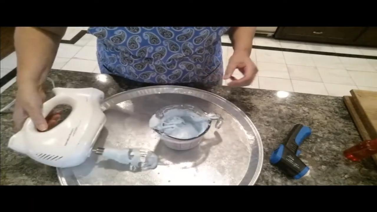 Scoring the cupcake soap bases before adding frosting