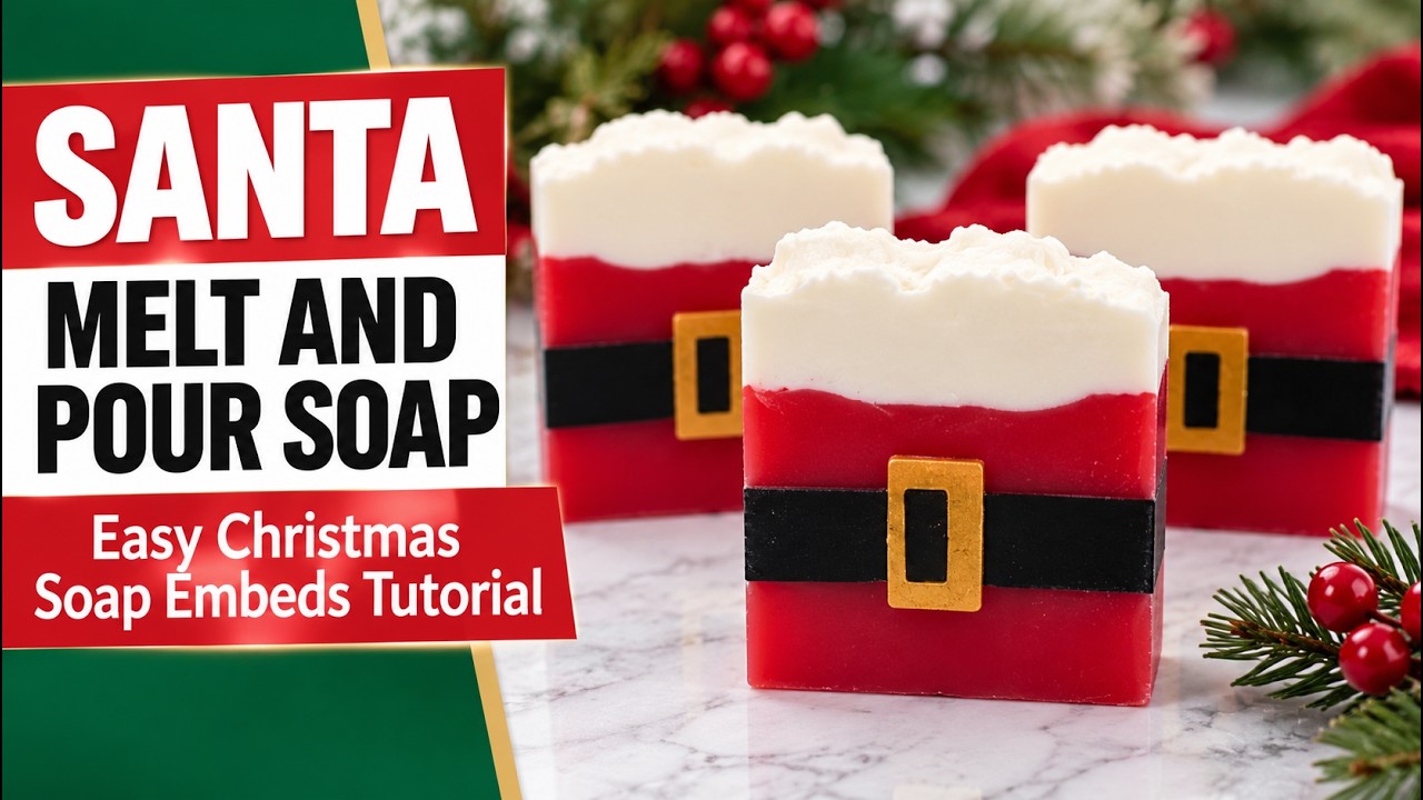 Santa Melt and Pour Soap Tutorial: A Festive Holiday Soap-Making Project