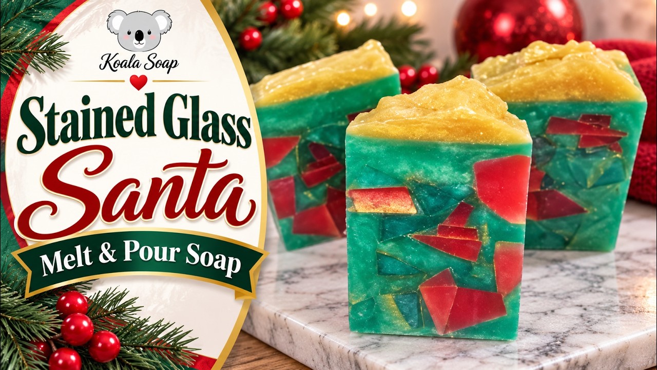 Stained Glass Gemstone Melt and Pour Soap: Easy Embed Soap
