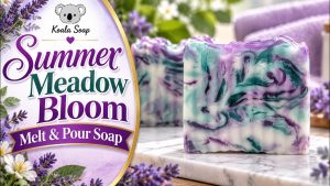 Summer Meadow Bloom Melt and Pour Soap Tutorial: A Refreshing Purple & Green Design