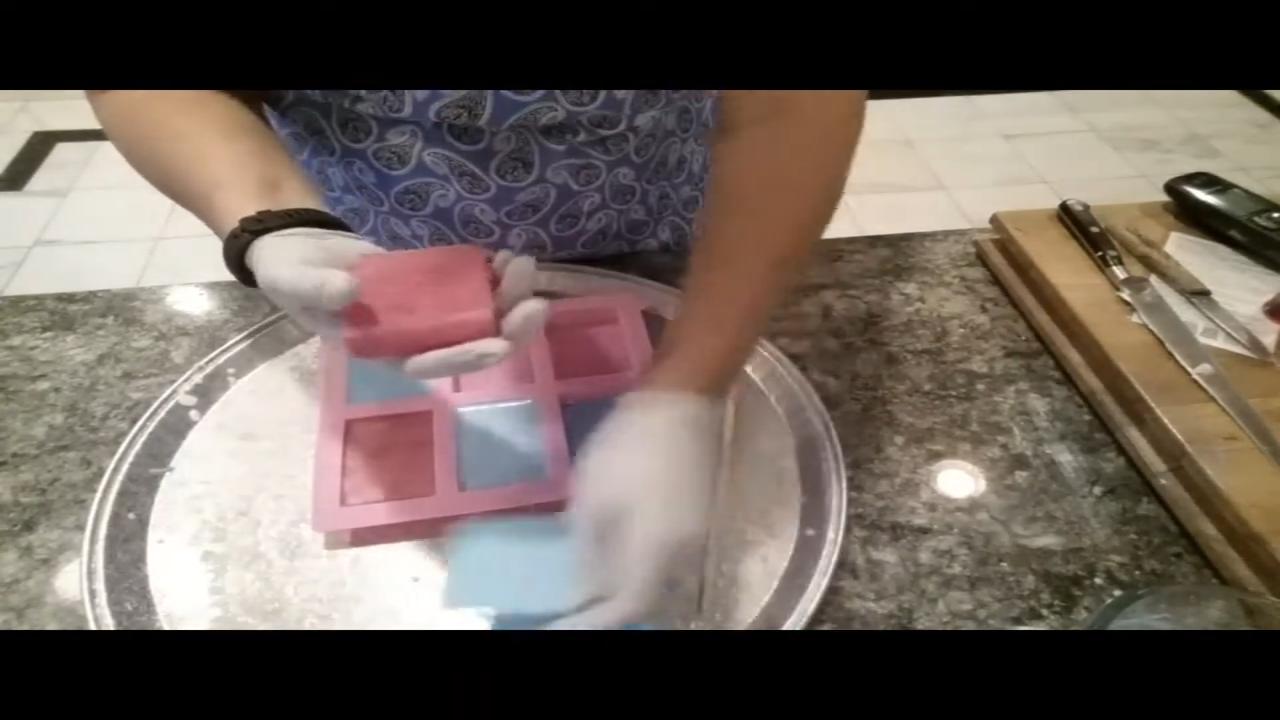 Peeling the texture sheet off the soap