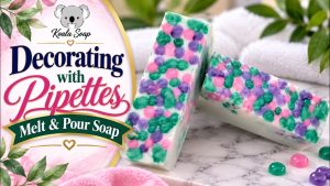 Tie Dye Melt and Pour Soap in a Loaf Mold: A Fail Saved with a Cobblestone Top